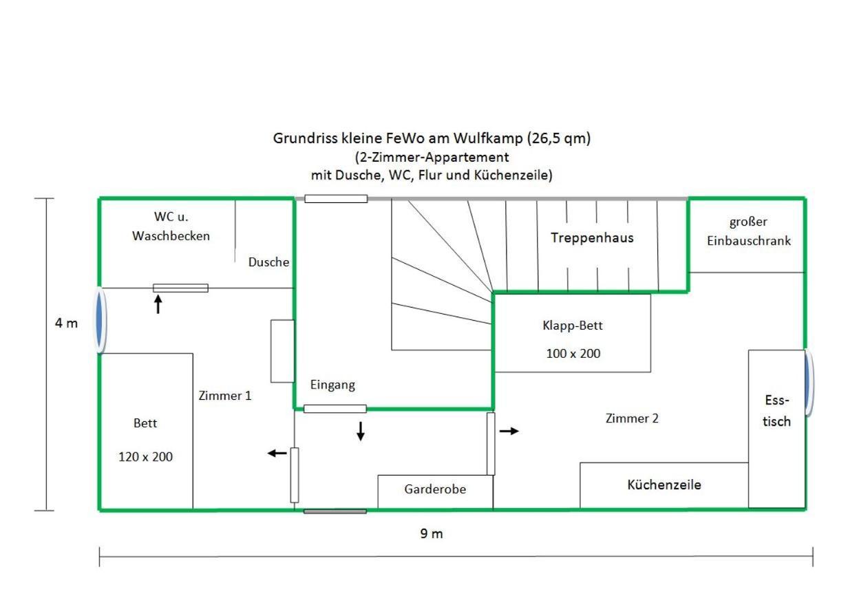 Kleine Ferienwohnung Am Wulfkamp 벨렌 외부 사진